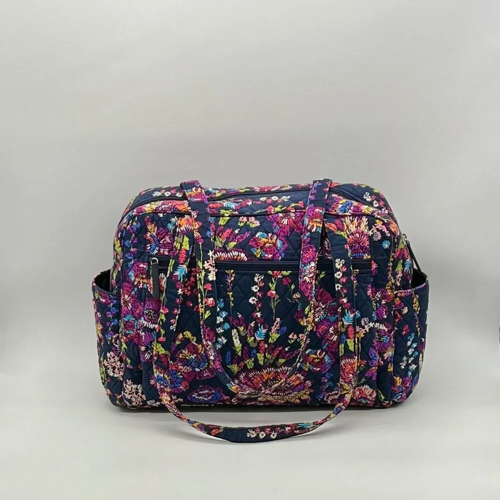 Vera Bradley Dark Blue Multicolor Paisley Large Diaper Bag